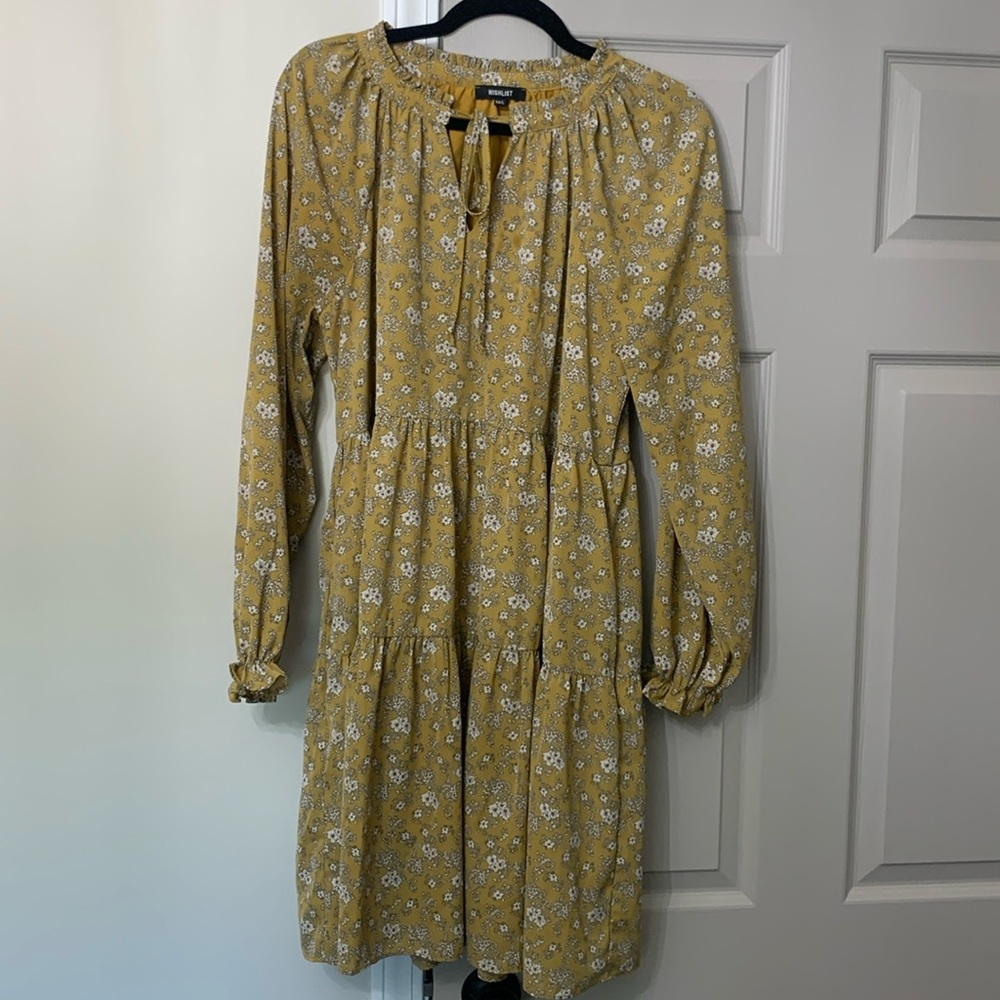 Wishlist boutique gold dress with flowers